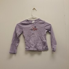 Girl's Purple Sweater by Wonder kids Size 5T butterfly long Sleeve round neck