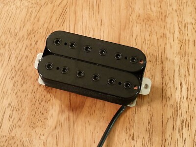 HEXBUCKER HUMBUCKER BRIDGE PICKUP BLACK NICKEL SILVER BASEPLATE 4 CONDUCTOR WIRE