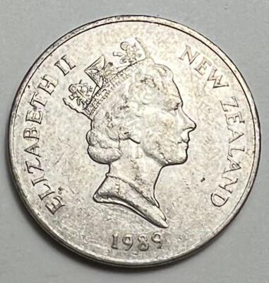 NEW ZEALAND COIN - 20 CENTS 1989 -QUEEN ELIZABETH II THE SECOND