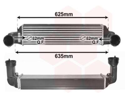 VAN WEZEL Ladeluftkühler luftgekühlt Aluminium für BMW 3er Touring X3 06004280