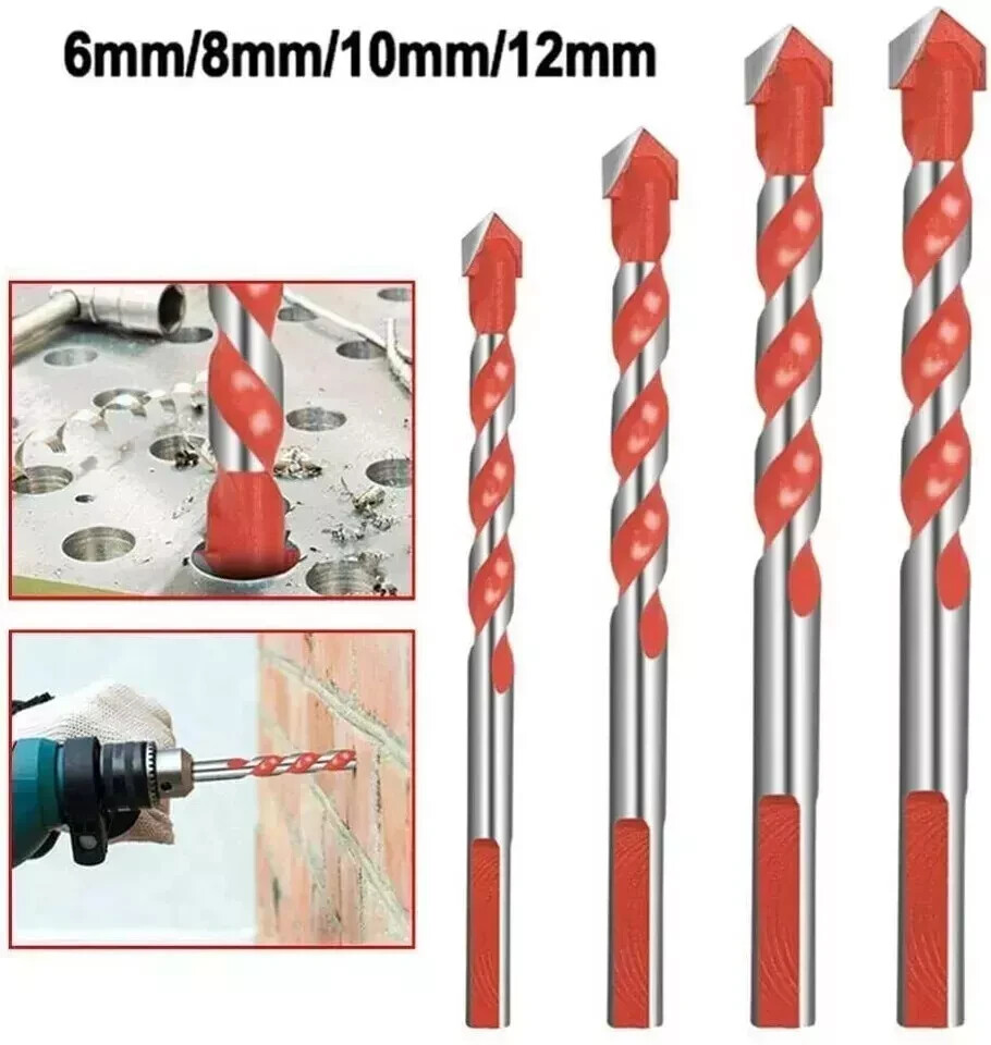 5PCS Tile Drill Bits Set Alloy Triangle For Glass Ceramic Concrete Wood