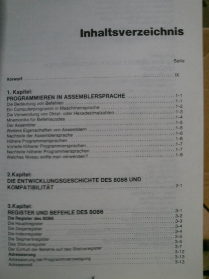 "Das 8086 - 8088 Buch" (Assembler)/ 550 S./ te-wi 1982/ deutsch, gebraucht - Bild 4 von 4