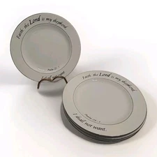 Feed On The Word Bible Scripture Dessert/Salad Plates Scripture Quotes Set Of 4