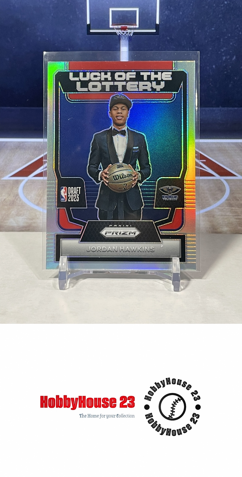 2023-24 Panini Prizm Luck of the Lottery Silver #9 Jordan Hawkins Pelicans