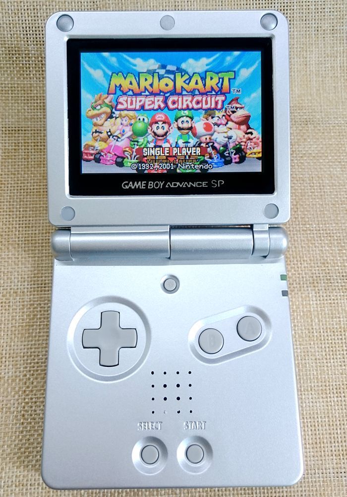 Super Mario Silver Game Boy Advance GBA SP Console AGS Brighter Backlit LCD |