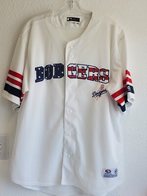 Los Angeles DODGERS MLB Baseball Jersey Patriotic Genuine Merchandise Size  L