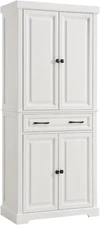 71'' Wood Kitchen Pantry Storage Cabinet with Drawer & Doors & Cupboard White
