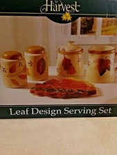 Harvest Leaf Design Serving Set 6 piece NEW