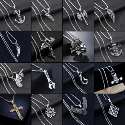  TheQ  Halskette Metall Anhänger mit Kette Damen Herren Schmuck 160 Modelle