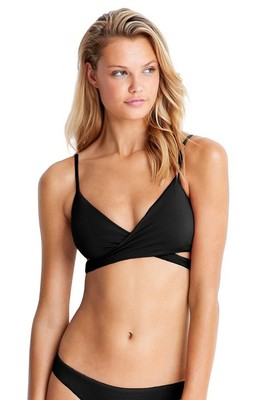 black wrap bralette