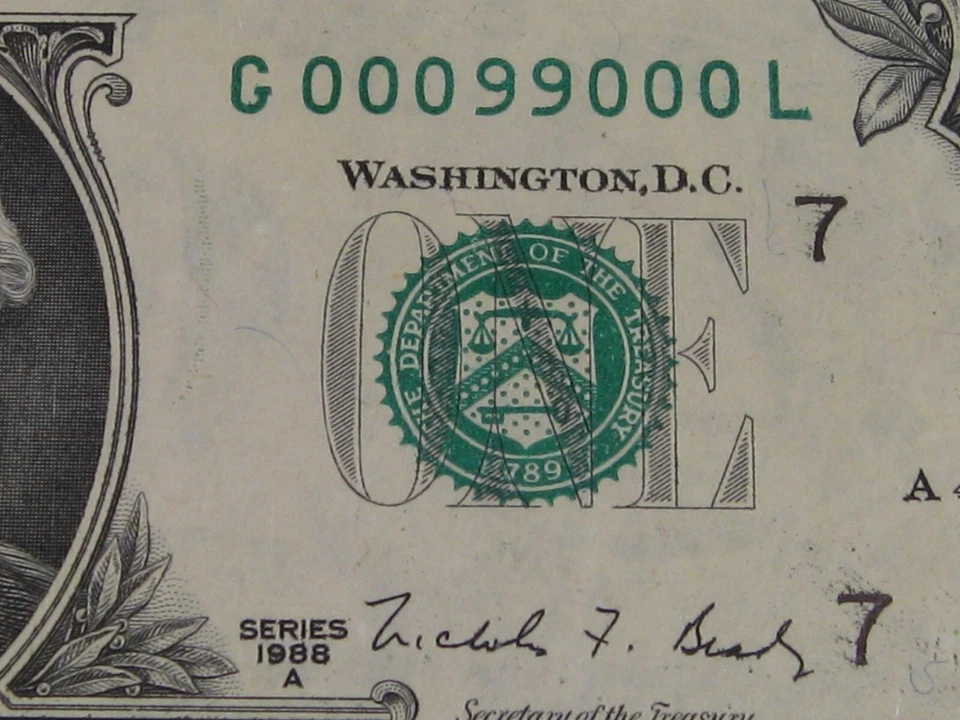 Choice UNC 1988-A Binary Radar FRN Note PMG 64 EPQ. G 00099000 L. #11 - Image 4 of 4