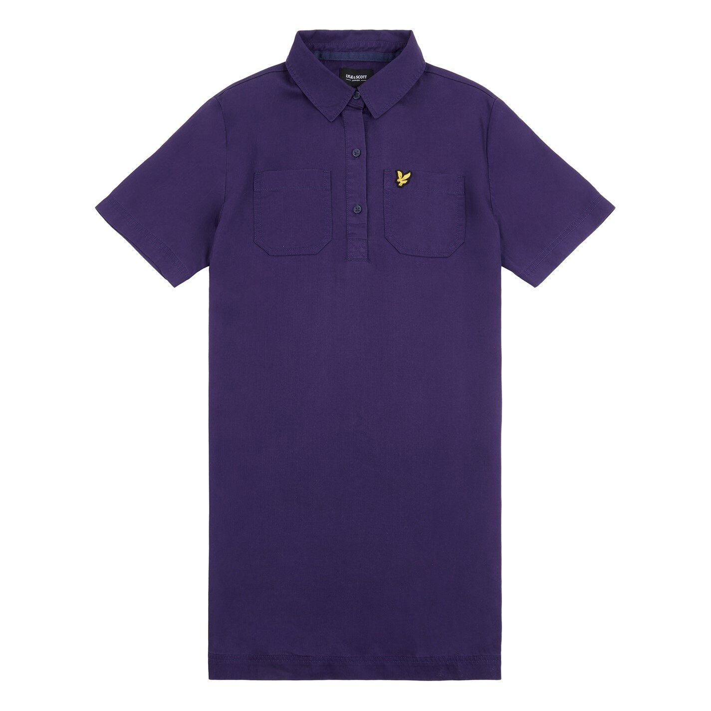 Детская саржевая рубашка Lyle & Scott Kids с коротким рукавом