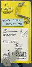 Box of 100 Erico Caddy FXC20 160885, Clip, MC/AC, BANG-ON Clip