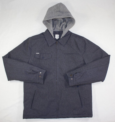 Volcom Jacket Men's L Ski Snowboard Insulated Hooded Denim Blue