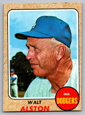 1968 TOPPS #472 WALTER ALSTON LOS ANGELES DODGERS MANAGER