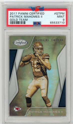 2017 Panini Certified PATRICK MAHOMES II Gold Team #GTPM PSA 9 (RC)