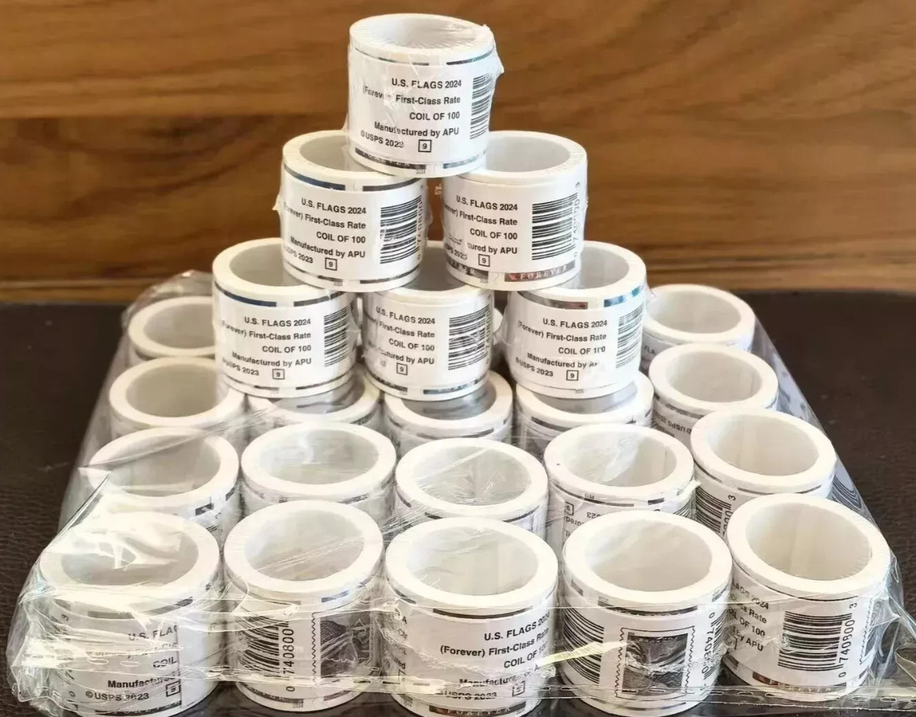 20 rolls of 100 USPS - Postage Free Ship!!-2000 PCS-Special Sale