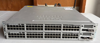 Conmutador Cisco Catalyst WS C3850 48P PoE de 48 puertos con C3850 NM 4 10G x2