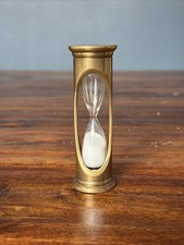 Mini Sand Timer Brass Hourglass Antique Maritime Kitchen Play Desktop 2.5 Minute