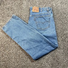 Vintage Levis 501 Jeans Mens 42x32 Made in USA Blue Denim Button Fly 501-0193