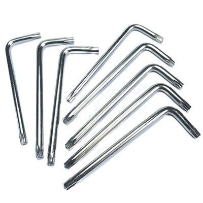 8 PCS T27 Torx Bit T27 Anti Tamper Proof Torx Star Key Bit Wrench LShape