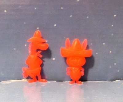 Quick Draw McGraw and Baba Looey Miniature toy figures 1990'S
