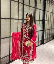 Designer Indian Pakistani top pant Bollywood Dress Party Wear Suit wedding