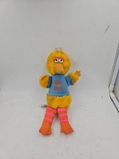 Vintage Hasbro Softies Sesame Street 9" Big Bird Plush Stuffed Animal Toy