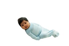 Baby Swaddle Sleep Sack 0-3 Months 6-12 Lbs Made in USA Blue Swaddelini Helps
