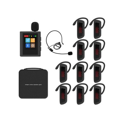 Wireless Tour Guide System, 140m Range, Clear Sound Quality, Voice Audio Tran...