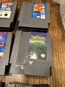 Lote de juegos Nintendo NES Tetris Bayou Superman Donkey Kong Mermaid Kickle Startup