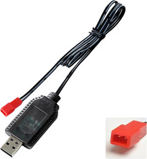 Universal RC Charger Cable with JST 2 Pin Connector Plug for 6V Ni-Mh/