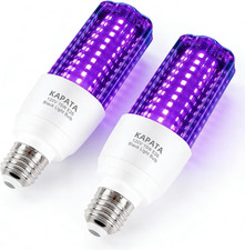Kapata 15W LED UV Black Light Bulb Energy Saving UV Black Lights UVA Level 395-4