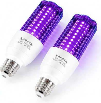 Kapata 15W LED UV Black Light Bulb Energy Saving UV Black Lights UVA Level 395-4
