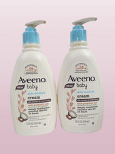 AVEENO BABY DAILY MOISTURE CREAM 12 OZ LOT OF 2