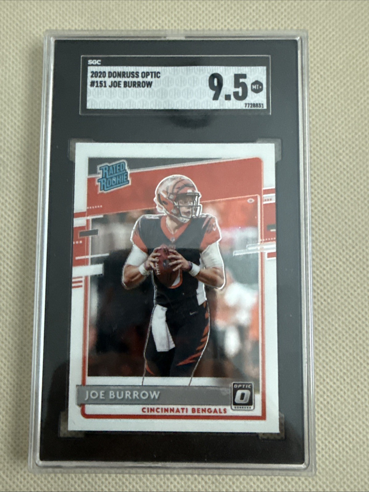 2020 Donruss Optic Rated Rookie Joe Burrow #151 SGC 9.5