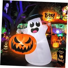 Inflatable Halloween Blow Ups, 5FT Outdoor Ghost Pumpkin Halloween