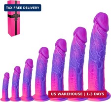 7-Piece Realistic Soft Silicone Dildo Set 5", 6", 7", 8", 9",10",12" , Fantasy