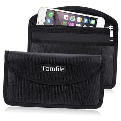 2-Pack Fireproof Faraday Bag with Zipper Anti-Tracking GPS RFID Car Key Signal