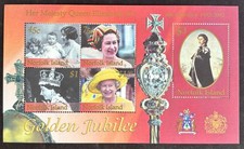 2002 Norfolk Island QE II Golden Jubilee Mini Sheet Royal Mail Issue
