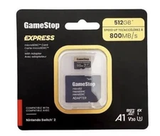 Nintendo Switch 2 GameStop 512GB Express Micro SD Card for Switch 2 BRAND NEW
