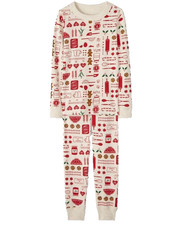 NWT 130 US 8 Hanna Andersson Get Baking Organic Cotton Long John Pajamas