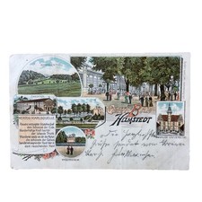 Postkarte AK Bad Helmstedt Lithographie Mehrbild Universität Gelaufen 1900