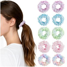 JFJXLM 10Pcs Colourful Scrunchies for Women Girl Toddler Cute Multicolor Elas...