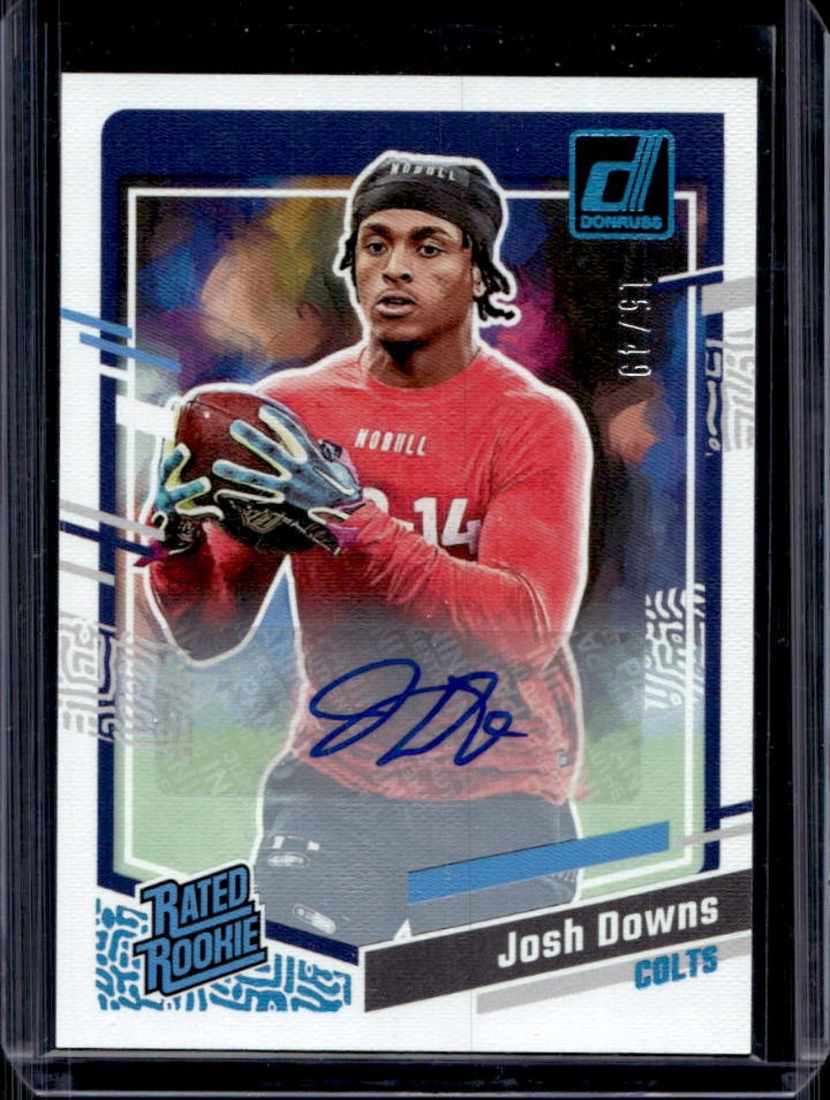 Josh Downs Panini Donruss Rated Rookies Portrait #25 Autograph