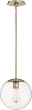 Quorum International 80-10 Brass Single Light 10"W Mini Pendant