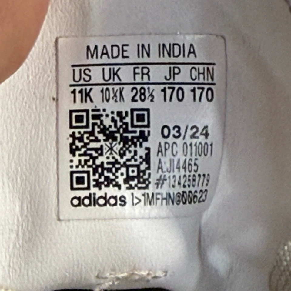 Adidas Samba OG C Blanco Rojo Goma 3 Rayas Niños Pequeños Niñas Unisex Talla 11K Foto 4 de 4