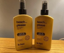 B.Tan Beach Please Deep Tanning Spray Oil W/ Marula  Argon Oil. Two 8oz Bottles