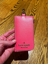 kate spade new york Pink Leather Zip ID/ card holder