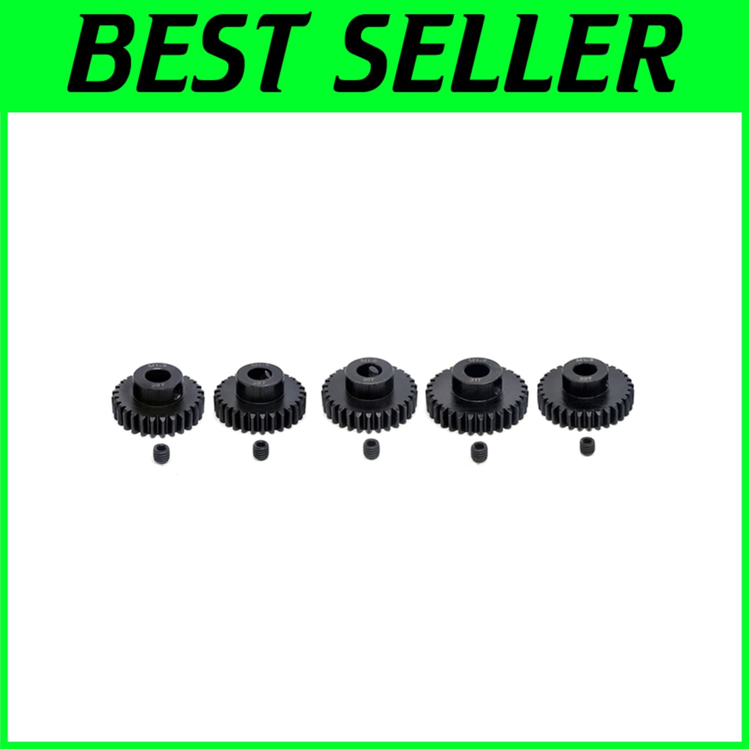 5PCS Steel Pinion Gears for 1/5 RC Cars – Lightweight & Durable